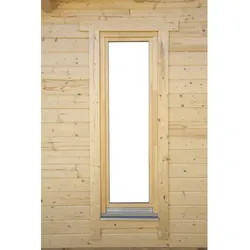 WOLFF FINNHAUS Einzelfenster »Gartenhaus«, BxH: 60 x 177 cm, Isolierglas - braun