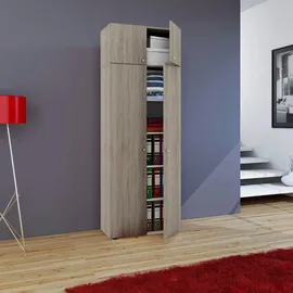 VCM Mehrzweckschrank 70 x 218 x 39 cm Braun
