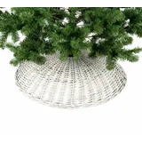 Westmann Rattan Weihnachtsbaum Rock Santa-4 Hellgrau 21 cm