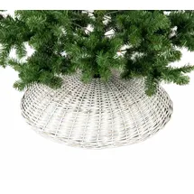 Westmann Rattan Weihnachtsbaum Rock Santa-4 Hellgrau 21 cm