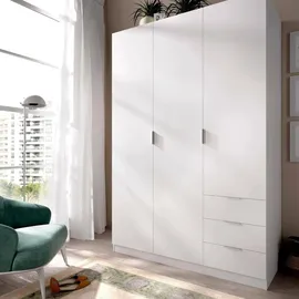 Loungitude Kleiderschrank 3-türig 121 x 180 x 52 cm Holzart nicht angegeben weiß