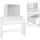 ML-Design - Schminktisch, Frisiertisch Mit 3-tlg. Klappspiegel Und 2 Schubladen, 100 X 40 X 140 Cm, Weiß, Modern, Kosmetiktisch Mit 3 Offenen Fächern, Frisierkommode Schminkkommode Kommode Make-up Tisch