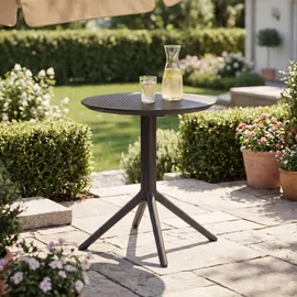 CLP Gartentisch Ø 60 x 74 cm Schwarz