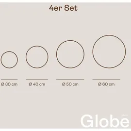 s.luce Garten Außenkugel Globe pro Kunststoff, Metall Ø 50 cm 1 Stück weiß