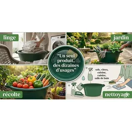 Eda Wanne oval 70 Liter Kunststoff grün
