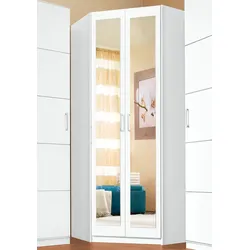 Eckkleiderschrank PRIESS "Bilbao", weiß, H:193cm T:36cm, Schränke, mit 3 verschiedenen Fronten