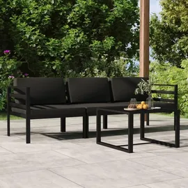 vidaXL Garten-Lounge-Set 4-tlg. anthrazit