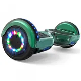 RCB Balance Scooter JD5JD6, 6,5 Zoll Zweimotoren Hoverboard mit LED-Leuchten und Bluetooth grün