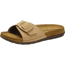 ROHDE Damen Pantolette Leder Klettverschluss Memoryfußbett Rodigo-D 5875, Größe:42 EU,