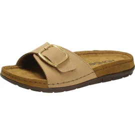 ROHDE Damen Pantolette Leder Klettverschluss Memoryfußbett Rodigo-D 5875, Größe:42 EU,
