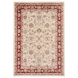 mazovia Orientalisch Teppich - Traditioneller Teppich für Wohnzimmer, Esszimmer - Orient Teppiche Ornament - ÖKO-TEX Wohnzimmerteppich Rot Beige - 60 x 100 cm
