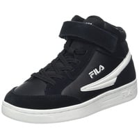 Fila Crew Velcro mid Kids Sneaker, Black, 35 EU