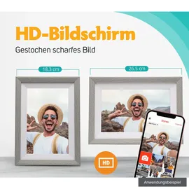 Pora Digitaler Bilderrahmen 10 WF-105T SL weiß/silber