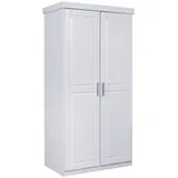 freiraum Kleiderschrank Hakon (BxHxT 95 x 190 x 55 cm) aus Massivholz in Weiss mit 2 Türen und einem Einlegeboden weiß