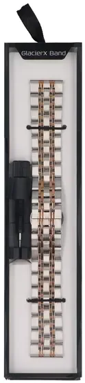 Neue Armbanduhr für Smartwatch GlacierX Modern Bicolor Silber & Roségold Silber + Roségold 22mm