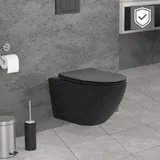 luxebath Spülrandloses Wand Hänge WC lang Nano-Beschichtung Toilette Softclose WC-Sitz