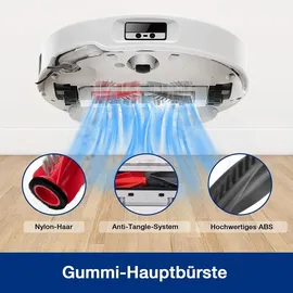 lehongs 18 Stück Zubehör für Roborock Qrevo Edge S5A,Qrevo S5V,Qrevo Curv,Qrevo Curve,Qrevo Curv S5X,Qrevo Edge Staubsauger, 1 Paar Hauptbürsten, 6 Seitenbürsten,2 Filter,4 Lappen,2 Staubbeutel,1 Bürste