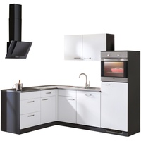 wiho Küchen Winkelküche »Michigan«, mit E-Geräten, 230 x 170 cm weiß