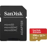 SanDisk Extreme microSDXC UHS-I U3 A2 + SD-Adapter 256 GB