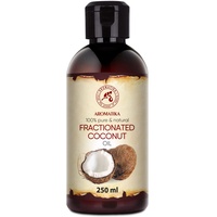 Fraktioniertes Kokosöl 250ml - Cocos Nucifera Oil - 100% Reines & Natürliches Coconut Öl - Basisöl - Geruchlos - Cocosöl für Gesicht - Körperpflege - Hautpflege - Haare - Massage - Kosmetik