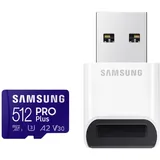 Samsung PRO Plus SDXC-Karte 512 GB Class 10 UHS-I, v30 Video Speed Class 4K-Videounterstützung, A2-L