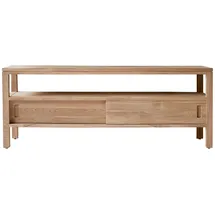 Tikamoon TV Schrank TV Unterschrank Lowboard 130 cm Braun Teak