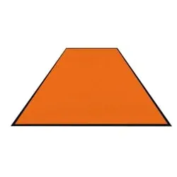 Schmutzfangmatte Colorstar, hellorange, waschbar, glatter Rücken 7460200300150-C10 , Maße (B x T): 200 x 300 cm