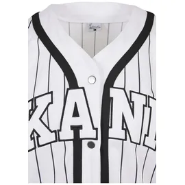 Karl Kani Baseball Shirt Serif Pinstripe weiß