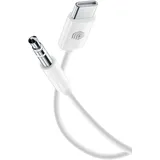 Cellular Line Audio Kabel 3,5mm Klinkenanschluss/ Typ-C 1 m Weiß
