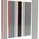 Adina Notizbuch A4 kariert mit Rand schwarze rote Streifen