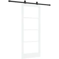 vidaXL Schiebetür ORKDAL Weiß und Schwarz 83 x 202 cm 3331998