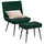 vidaXL Relaxsessel mit Hocker Dunkelgrün Samt 1-St 75 x 90 x 80 cm Grün