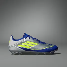Adidas F50 League FG/MG Fußballschuhe Silver Metallic/Solar Yellow/Lucid Blue