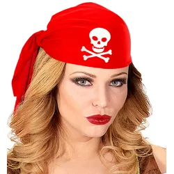 Piraten Kappe Bandana rot - OS