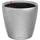 LECHUZA Classico LS 28 Komplettset Ø 28 x 26 cm silber metallic