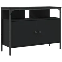 VidaXL Waschbeckenunterschrank Schwarz 80x30x60 cm Holzwerkstoff