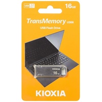 Kioxia TransMemory U366 USB Flash Drive 16GB 3.0 USB Dateiübertragung auf PC/MAC LU366S016GG4 Metallic