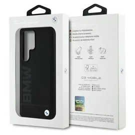 BMW Galaxy S25 Ultra Lederhülle schwarz