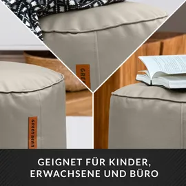 Green Bean Sitzhocker Pouf Kunstleder 43 x 30 x 43 cm Dunkelblau