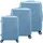 Avizar 3er Hartschalenkoffer Chevron mit TSA-Schloss, Koffer, Blau
