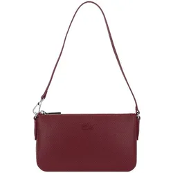 Lacoste Chantaco Schultertasche Leder 23 cm zin