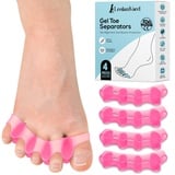 (4 Stück) Zehenspreizer Silikon für überlappende Zehen, Toe Spacer, Toe Separator, Zehentrenner Damen Herren zur Korrektur von Ballenzehen und Wiederherstellung der ursprünglichen Form der Zehen