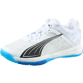 Puma Erwachsene Accelerate NitroTM SQD Handballschuhe 40.5 White Bluemazing Black Blue - 40.5 EU