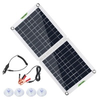 Faltbare Solarpanel Kit, MoreChioce 60W 6/12 / 18V Solarpanel-Set Doppelter USB Anschluss Wasserdichter Polykristalliner Solarpanel Batterieladecontroller