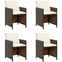 vidaXL Gartenstuhl 57,4 x 67,4 x 55,3 cm braun 4 St.