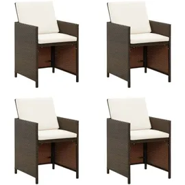 vidaXL Gartenstuhl 57,4 x 67,4 x 55,3 cm braun 4 St.