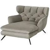 jette home Longseat-Sessel Samt 130 x 95 x 160 cm Grau