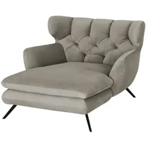 jette home Longseat-Sessel Samt 130 x 95 x 160 cm Grau