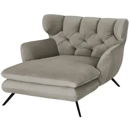 jette home Longseat-Sessel Samt 130 x 95 x 160 cm Grau