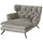 jette home Longseat-Sessel Samt 130 x 95 x 160 cm Grau